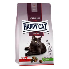 Happy Cat Sterilised Adult mišrus rinkinys, sausas maistas katėms 3 x 10 kg, Voralpen-Rind, Atlantik-Lachs & Weide-Lamm — 2 nuotrauka