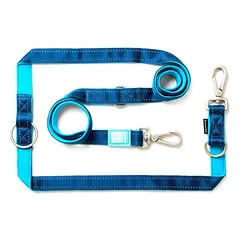 Max&Molly Multi-Leash Matrix Sky - reguliuojamas pavadėlis šunims su atspindinčiu siuvimu, 200 cm