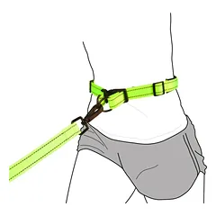 Flamingo Diran Jogging Leash Fluo - bėgimo pavadėlis bėgimui su šunimi, su smūgio amortizatoriumi — 2 nuotrauka