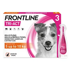 FRONTLINE TRI-ACT užlašinamasis tirpalas nuo parazitų šunims, 5–10 kg N3