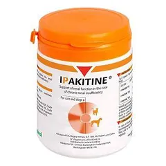 Vetoquinol Ipakitine milteliai šunims ir katėms, inkstų funkcijai palaikyti esant lėtiniam inkstų nepakankamumui, 180 g