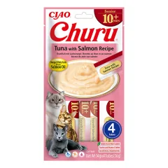 Churu Senior kreminis skanėstas su tunu ir lašiša vyresnėms katėms, 4 vnt.
