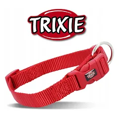 TRIXIE reguluojamas nailoninis antkaklis šunims, 35–55 cm, raudonas, M/L