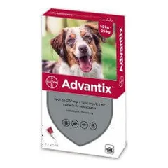 Advantix lašai nuo blusų ir erkių šunims nuo 10 iki 25 kg, 1 pipetė