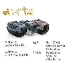 Transportavimo narvas/krepšys 51,5x32,5x30 cm GULLIVER 2 rusvas Italija — 2 nuotrauka