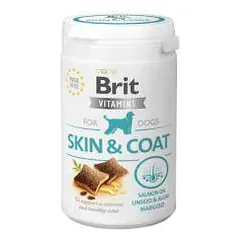 Brit Vitamins Skin&Coat papildai šunims kailio ir odos priežiūrai, 150 g