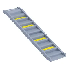 Rampa šunims į automobilį, sulankstoma, su 10 pakopų, 154x40 cm, iki 25 kg, pilka