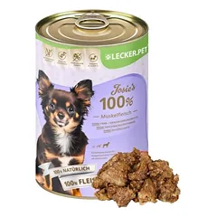 Lecker.Pet® Josie's 100 % Muskelfleisch Rind Hundefutter Nassfutter