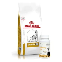 ROYAL CANIN Urinary U/C Low Purine UUC18 2kg + LAB-V Urinary Dog - Pagalba šunims sergant šlapimo takų infekcija 45 kapsulės