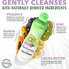 TropiClean Kiwi & Cocoa Butter Drėkinamasis Kondicionierius Šunims ir Katėms 355ml — 3 nuotrauka