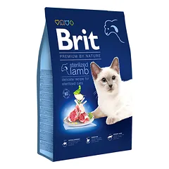 Brit Premium by Nature Cat Sterilized Lamb sausas maistas katėms 8 kg