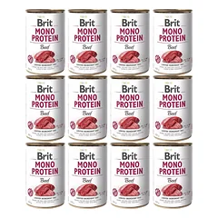 BRIT Mono Protein Beef 12x400 g monoproteinų maistas jautiena