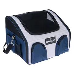 Nomad Tales Spirit automobilinė sėdynė šunims, pilka/mėlyna, apie L 42 x B 36 x H 33 cm — 2 nuotrauka