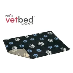 Vetbed neslystančios / Drybed Graphit mėlyna balta paketai DELUXE 100 x 75 cm, plaukai 30 mm