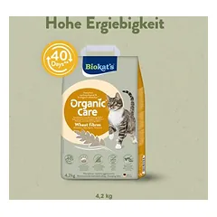 Biokat's Organic Care Wheat Fibres kraikas katėms, 4,2 kg — 5 nuotrauka