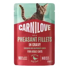 Carnilove guliašas su fazaniena ir aviečių lapais padaže katėms - Pet24