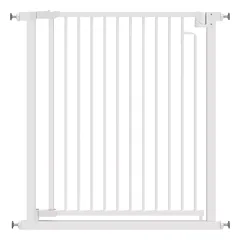 Apsauginiai varteliai laiptams ir durims, be gręžimo, su automatiniu uždarymu, plienas, 76–80 x 76 cm, balti