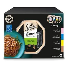 Multipack Sheba įvairių skonių lėkštelės 32 x 85 g, drėgnas maistas katėms