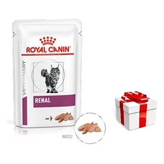 ROYAL CANIN Cat Renal 12x85g (pasta) + STAIGMENA KATEI