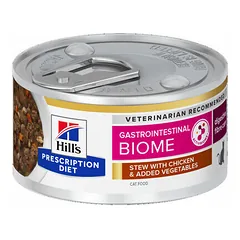 Hill's Prescription Diet Cat Gastrointestinal Biome su vištiena ir daržovėmis, veterinarinis maistas katėms 82 g parduotuvėje 1petshop.lt