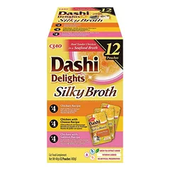 CIAO Dashi delight šilkinis vištienos sultinys įvairių skonių 12 vnt
