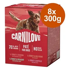 Sparpaket Carnilove Dog in Paté Pouches 8 x 300 g