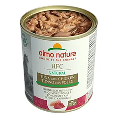Almo Nature HFC NATURAL drėgnas maistas suaugusiems katėms su vištiena ir tunu, 280 g — 2 nuotrauka