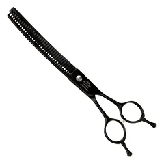 Geib Black Pearl 7.5 Lenktas Chunker - 7.5 lenkti retinimo žirklės, pagamintos iš kobalto plieno, 35 dantys, Czarny / 7,5" — 2 nuotrauka
