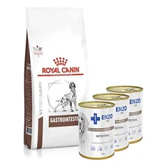 ROYAL CANIN Gastro Intestinal GI25 7,5kg + ENZO VET Žarnyno dieta šunims su ėriena 3x400g