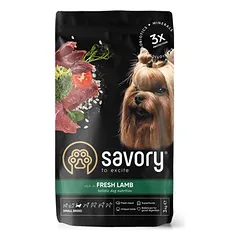 Savory sausas maistas mažų veislių šunims su ėriena, 3 - 4,9 kg — 3 nuotrauka