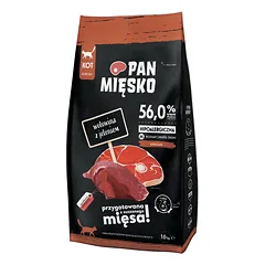 PAN MIĘSKO Jautiena su elniena M 1,6 kg katėms 
