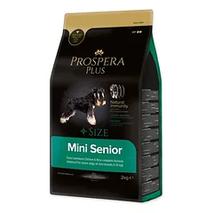 Prospera Plus Mini Senior Super Premium sausas maistas mažų veislių šunims senjorams su vištiena ir ryžiais, 2 kg