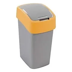 Curver šiukšliadėžė "FLIP BIN" 10L Sidabrinė/oranžinė photo