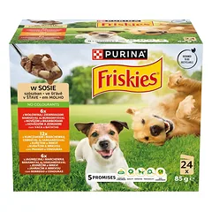 PURINA Friskies Adult Dog Food in sauce 24 x 85 g