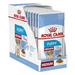 Royal Canin Puppy Medium drėgnas maistas vidutinių veislių šuniukams, 140 g