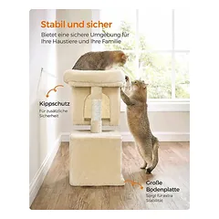 Katės draskyklė 67cm aukščio, smėlio spalvos — 2 nuotrauka