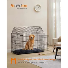 Šunų narvas Feandrea PPD015B01, dvejos durelės, 120 × 72,5 × 109 cm — 2 nuotrauka