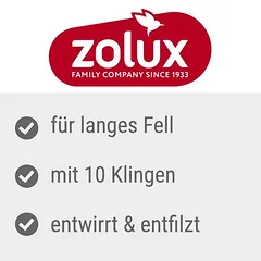 Zolux Anah Katzen-Kamm mit 10 Klingen