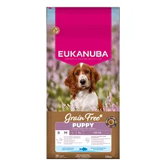 EUKANUBA GF sausas pašaras mažų ir vidutinių veislių šuniukams su žuvimi, S/M, 12 kg