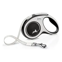 Flexi New Comfort S Tape įtraukiama pavadėlė šunims, sveriančiams iki 15 kg, 5 m, juoda