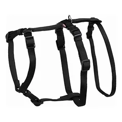 Trixie saugos petnešos Stay, juodos, Dydis XS–S: 30–40 cm krūtinės apimtis, 10 mm pločio — 2 nuotrauka