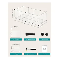 Plastikinis aptvaras su grindų plokštėmis, 125x63x42 cm — 5 nuotrauka