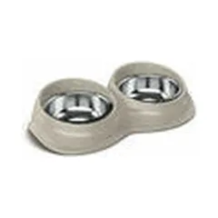 Georplast Wave Double INOX dvigubas dubenėlis augintiniams su neslystančiu pagrindu 29,5x16x6,5 h cm - 0,230 + 0,230 l, įvairių spalvų — 3 nuotrauka