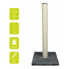Europet Bernina Classic High Post Cat Scratching Post Grey 40 x 40 x 90 cm