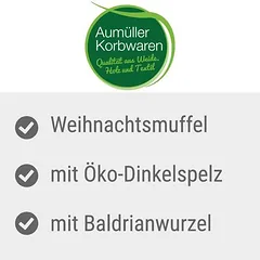 Aumüller žaislinė pagalvėlė katėms Weihnachtsmuffel Baldi, 1 vnt. — 3 nuotrauka