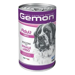 Gemon Maxi Adult Pork & Rice konservai šunims padaže 1250 g