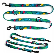 Spalvotas reguliuojamas pavadėlis šunims 4 Funky Pawty Vibes 1,6 cm / 300 cm – S/M