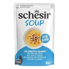 Schesir konservuota sriuba katėms su tunu ir kalmaru, 40g nuotrauka