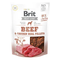 Brit Jerky Beef & Chicken Fillets skanėstai šunims 80 g