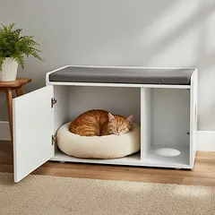 Kačių namelis Relaxdays, su pagalvėle, 75 × 45,5 × 43 cm — 3 nuotrauka